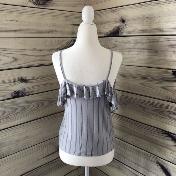 American Eagle Off Shoulder Soft Striped Tank Sm - Picture 4 of 7